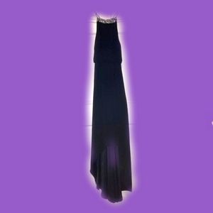 Navy Blue Gown, Embellished,